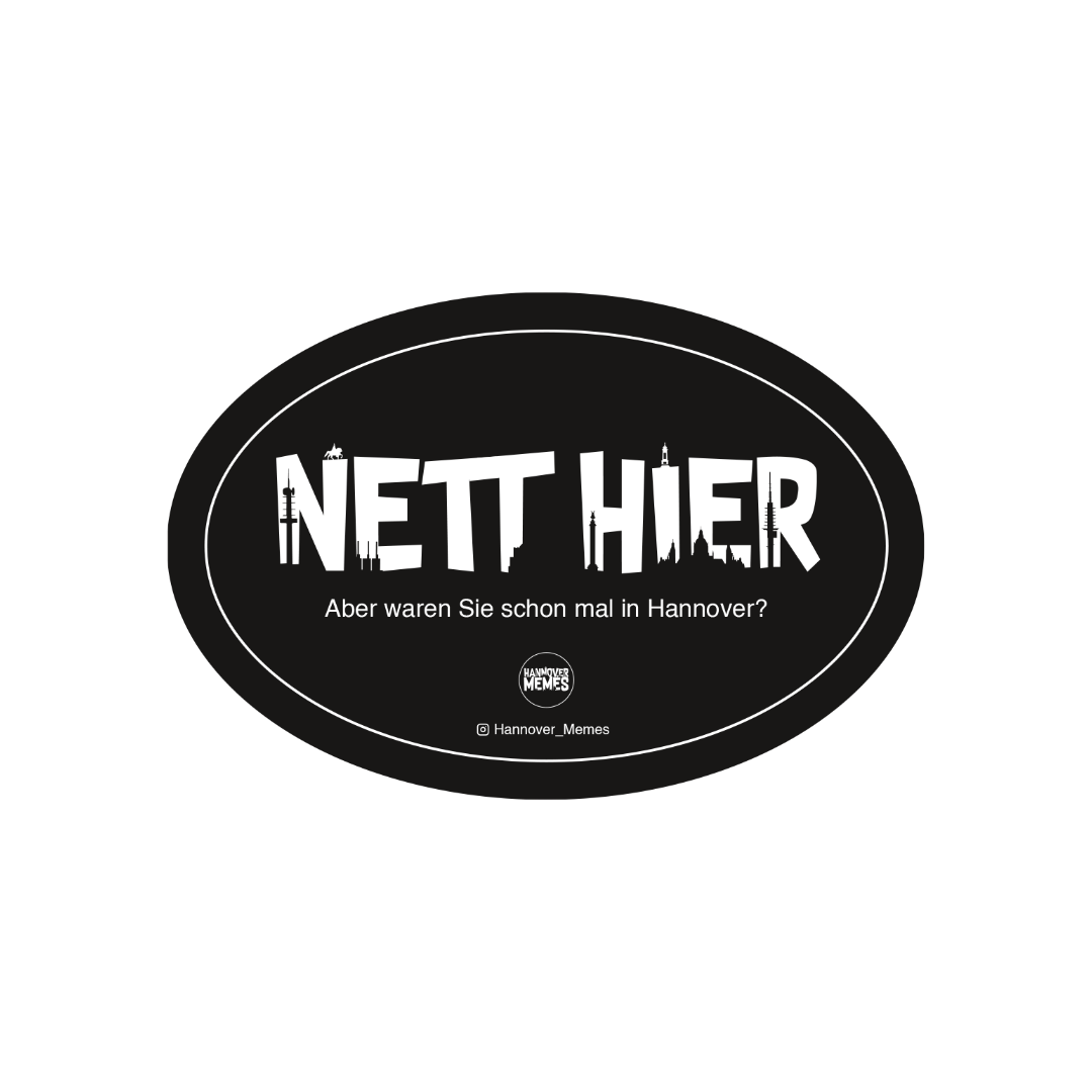 15x Nett hier Sticker