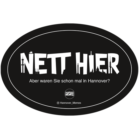 15x Nett hier Sticker